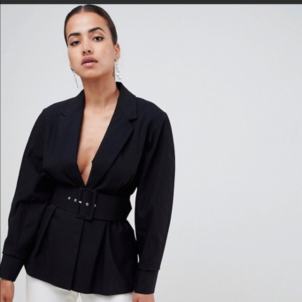 NEW! ASOS Balloon Sleeve Belted Blazer